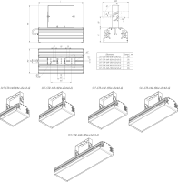 LED светильник SVT-STR-VAR-210W-30x120-GL'